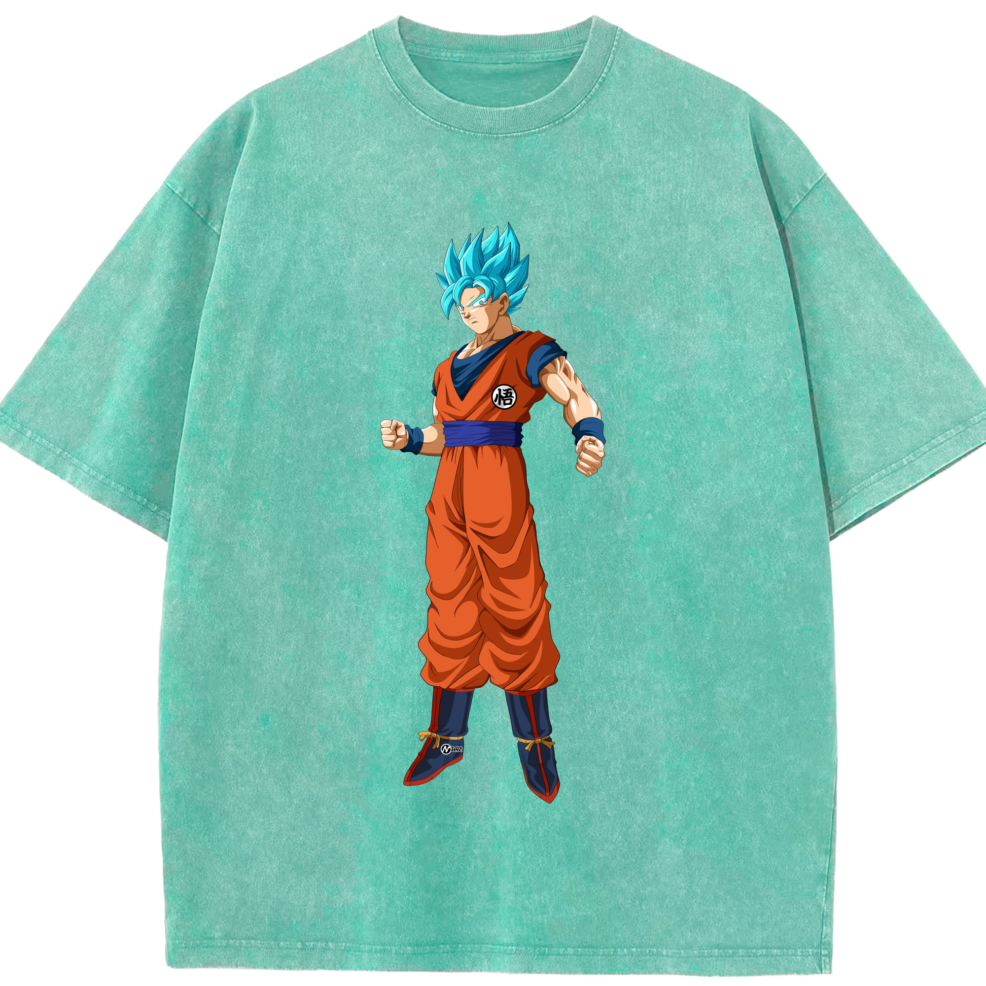 （画像用） ドラゴンボール 孫悟空（そん ごくう）Son Goku カカロット DRAGON BALL Kakarotto 綿100% ヴィンテージ風 半袖Tシャツ（フロントプリント）